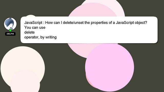 JavaScript : How can I delete/unset the properties of a JavaScript object? смотреть онлайн