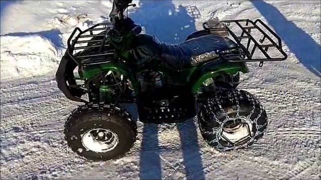 Квадроцикл Termit TT 125 с цепями противоскольжения смотреть онлайн
