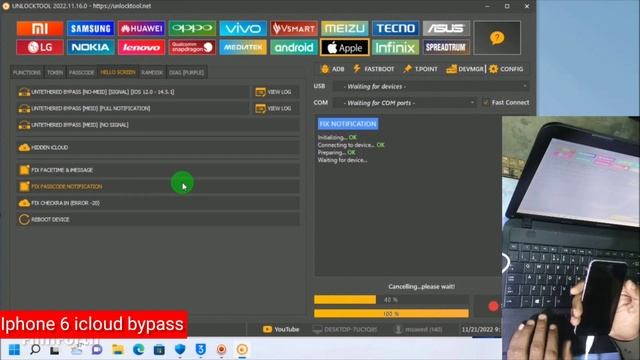 Iphone 6 icloud bypass done by unlock tool iOS 12.5.6 | Iphone 6 hello screen bypass | 2022 | смотреть онлайн