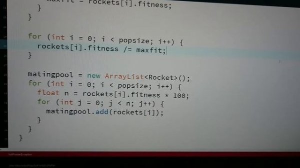 Smart Rockets translation from JavaScript into Processing (Java)