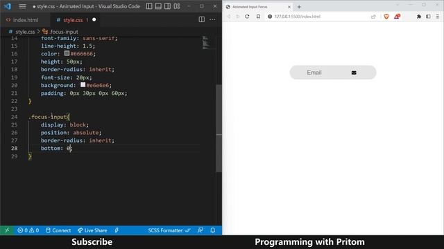 Animated Focus Input Field using HTML & CSS only смотреть онлайн