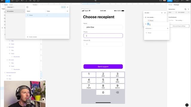 Figma Variables Новые переменные. Делаем анимированный прототип ввода номера телефона в Фигме