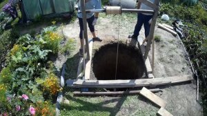 капитальный ремонт колодца . замена колец и углубление