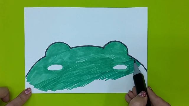 Рисуем лягушку. Ква - ква)))) смотреть онлайн