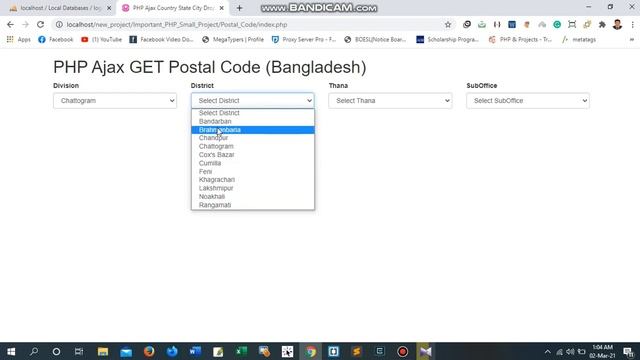 Postal Code With Ajax PHP (Bangladesh) смотреть онлайн