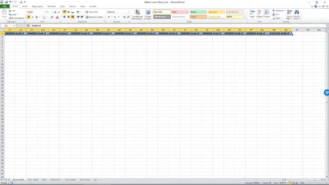 Master Lesson Planning Spreadsheet смотреть онлайн