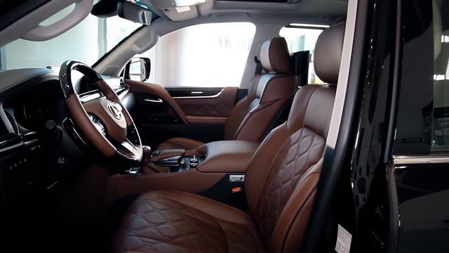 Lexus LX570 перетянули салон в табачный солидный цвет, с фигурной перфорацией! [НОВЫЙ ЦВЕТ 2022]