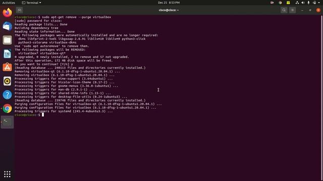 Remove Oracle VM VirtualBox from ubuntu 20.04 смотреть онлайн