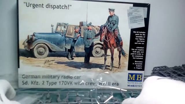 Master Box 35151 Urgent dispatch. German military radio car Sd.Kfz. 2 Type 170VK with crew смотреть онлайн