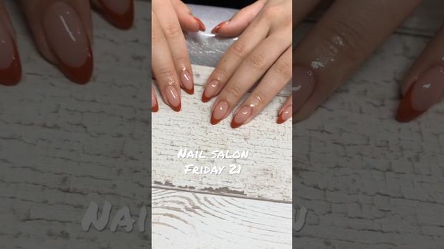 Orange French nails/Halloween orange/gel nails смотреть онлайн