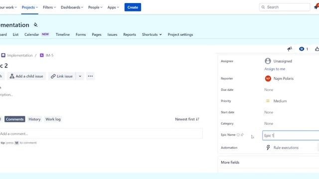 Changing Epic Name in Jira смотреть онлайн