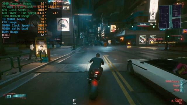 Cyberpunk 2077 Patch v1 3 market driving/motor on Asus 3080 TUF RTX OC 10GB + 9900k Intel. смотреть онлайн