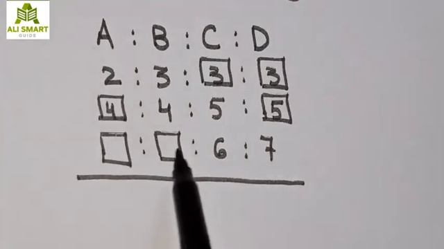 If A:B= 2:3, B:C=4:5, C:D= 6:7 then find the value of A:B:C:D ? смотреть онлайн