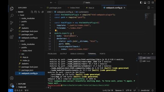 Micro frontends using REACT, (Part-2), Configuring Webpack смотреть онлайн