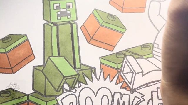 Minecraft Coloring Pages/Battle Steve VS Mob/How to Coloring Minecraft смотреть онлайн