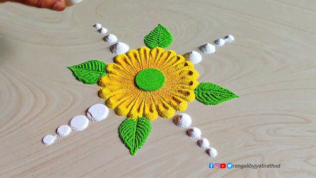 #1277 Pink V S Yellow 2 Rangoli Video   Satisfying Video   Sand Art
