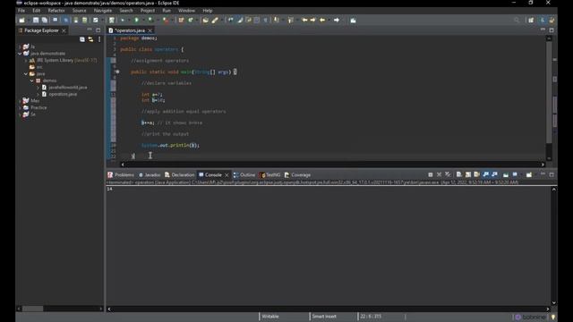how to perform assignment operator in java language смотреть онлайн