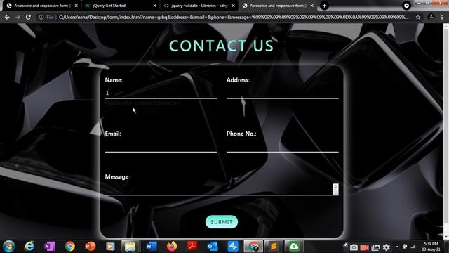 Form validation using jquery validator | jquery validation | how to validate a form. смотреть онлайн