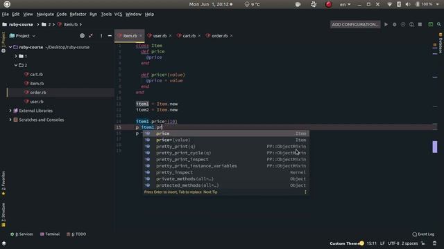 12 Ruby - свойства, геттеры и сеттеры смотреть онлайн