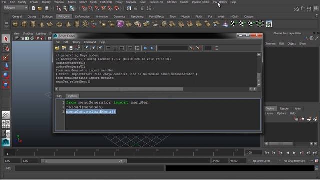 Python 2.7 скриптинг в MAYA - Урок 12 из 12 смотреть онлайн