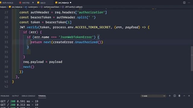 13. Handling JWT Errors | Node JS API Authentication смотреть онлайн