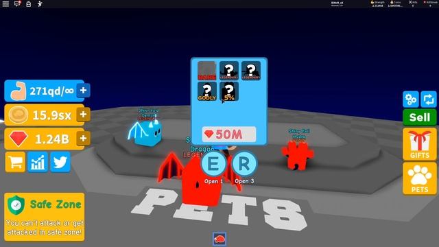 САМЫЙ ЧИТЕРСКИЙ ПЕТ В ИСТОРИИ СИМУЛЯТОРА КАЧКА ЧЕМПИОНА В РОБЛОКС! ROBLOX смотреть онлайн