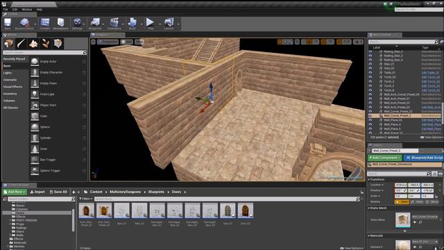 Speed Level Design - Diablo 3 inspired dungeon - Unreal Engine 4 "Part 1" смотреть онлайн