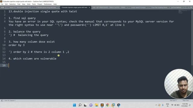 SQL INJECTION VULNERABILITY | LAB 13 | TUTORIAL | #part13 смотреть онлайн