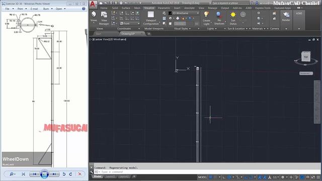 AutoCAD 3d Modeling Tutorial BRC Fence Exercise 36 смотреть онлайн
