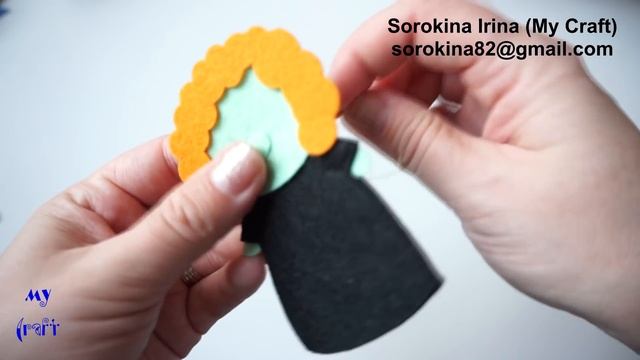 Witch finger puppet tutorial / МК: ведьмочка на пальчик из фетра смотреть онлайн