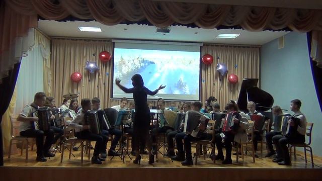 Образцовый детский баянный оркестр, В. Биберган "Ария" смотреть онлайн