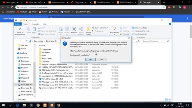 como descargar e instalar XAMPP (panel de HTML BASE DE DATOS PHP) смотреть онлайн