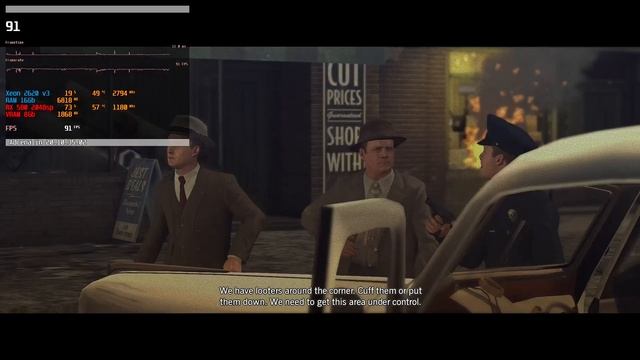 Testando L. A. Noire com Xeon 2620v3 + RX 580 2048sp смотреть онлайн