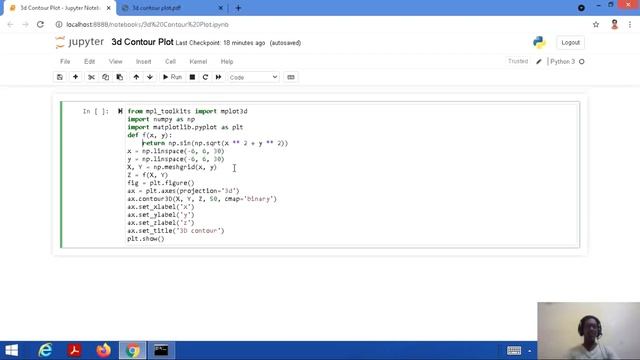 Three Dimensional Contour Plots using Matplotlib: Tutorial 13 смотреть онлайн