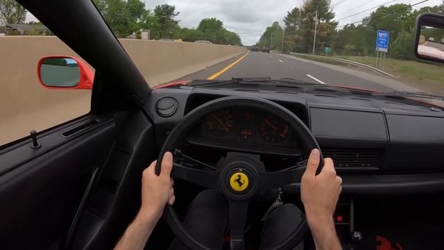 1988 Ferrari Testarossa - POV Test Drive By Tedward (Binaural Audio)