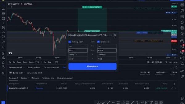 Подключение демо-счета на TradingView
