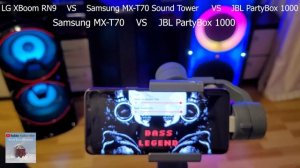 JBL Partybox 1000 VS Samsung MX-T70 VS LG XBoom RN9 - Bass Test at Max Volume - LFM 100%