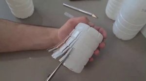Хризантема для дачного декора из пластиковой бутылки.