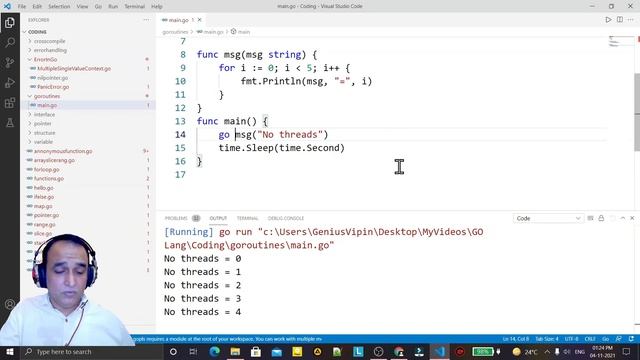 Golang Tutorials -25- Golang Goroutine | What is goroutines in golang | Dr Vipin Classes смотреть онлайн
