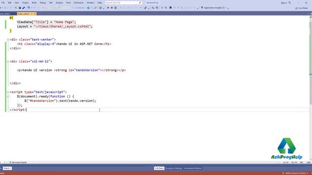 How To Use Kendo UI In ASP.NET Core MVC - Part-1 смотреть онлайн