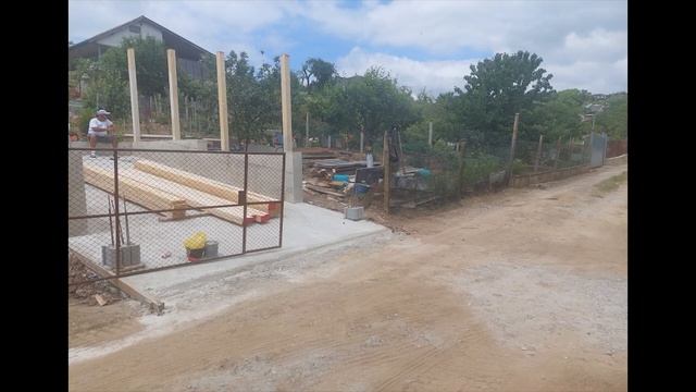 Навес за гараж.