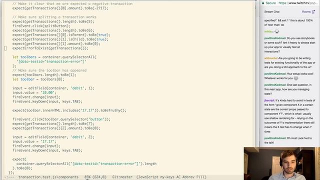 Livestream 4/19/2018 - Writing UI tests with jest & react-testing-library смотреть онлайн