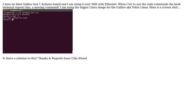 Unix & Linux: Sudo command not working on Intel Galileo Gen 1 смотреть онлайн
