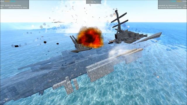 From The Depths Tournament Battleship Brawl S3E83 BB Etamin vs USS Dauntless смотреть онлайн