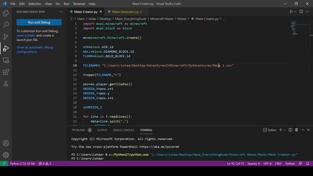 AUTOMATIC MAZE MAKER IN MINECRAFT! | Make custom mazes using Python in your Minecraft World! смотреть онлайн