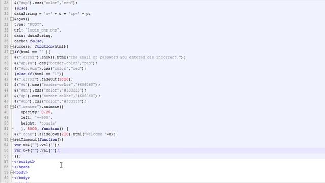 jQuery tutorial (animated login form PART2) смотреть онлайн
