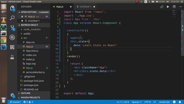 Reactjs 16 tutorial #6 what is state смотреть онлайн