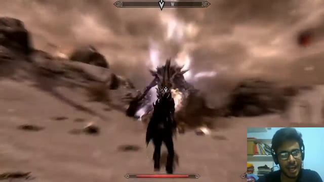 SKYRIM : Final fight with dragon boss alduin смотреть онлайн