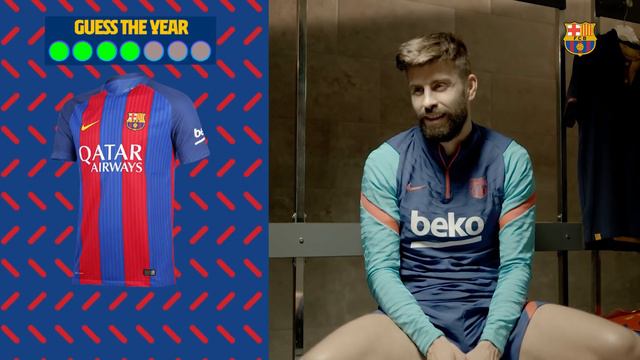 Can Gerard Piqué guess the season of these kits? 🤔 смотреть онлайн