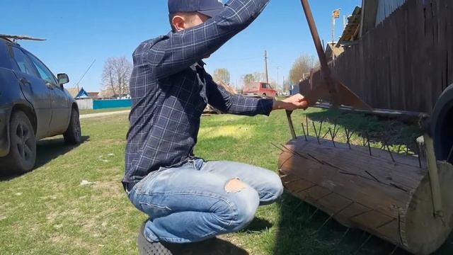 Аэратор для газона своими руками смотреть онлайн